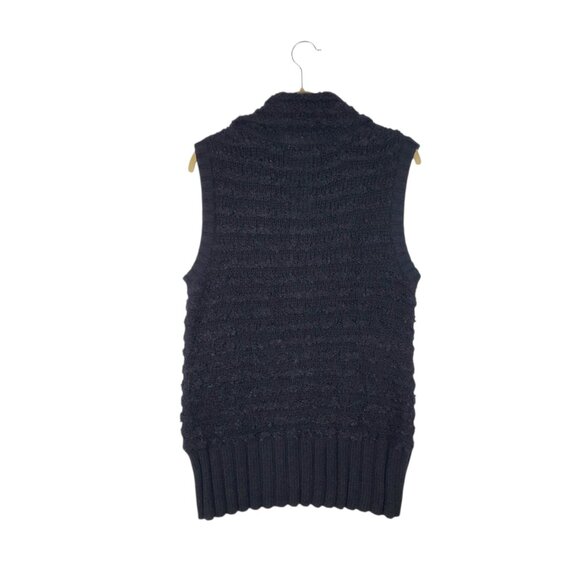 Kuna Alpaca Wool Sweater Vest Black Zip Up Knit Womens Size Large - Picture 2 of 6